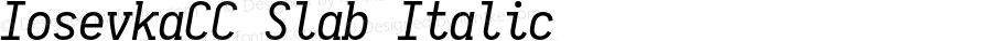 IosevkaCC Slab Italic