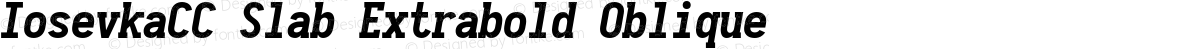 IosevkaCC Slab Extrabold Oblique