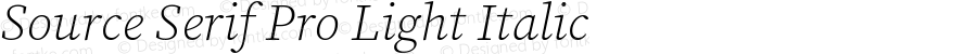 Source Serif Pro Light Italic