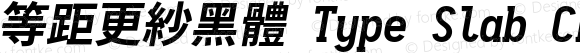 等距更紗黑體 Type Slab CL Bold Italic