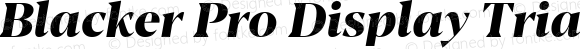 Blacker Pro Display Trial Extrabold Italic