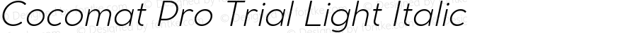 Cocomat Pro Trial Light Italic Version 1.000