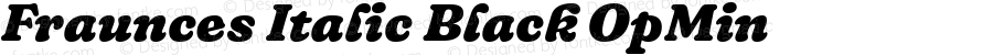 Fraunces Italic Black OpMin