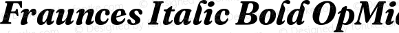 Fraunces Italic Bold OpMid