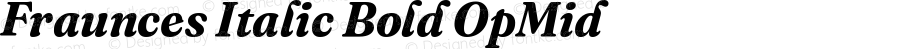 Fraunces Italic Bold OpMid