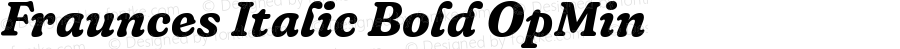 Fraunces Italic Bold OpMin