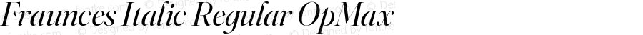 Fraunces Italic Regular OpMax