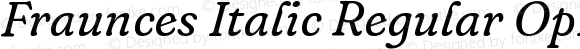 Fraunces Italic Regular OpMin