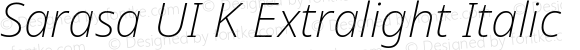 Sarasa UI K Extralight Italic
