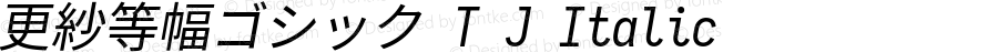 更紗等幅ゴシック T J Italic