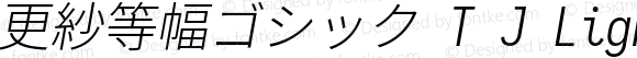 更紗等幅ゴシック T J Light Italic