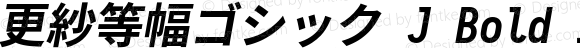 更紗等幅ゴシック J Bold Italic