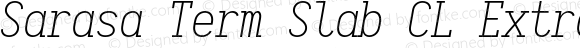 Sarasa Term Slab CL Extralight Italic