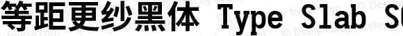 等距更纱黑体 Type Slab SC Bold