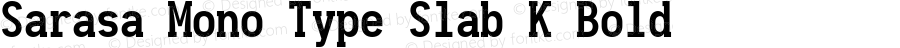Sarasa Mono Type Slab K Bold