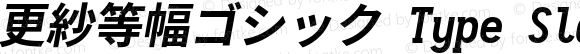 更紗等幅ゴシック Type Slab J Bold Italic