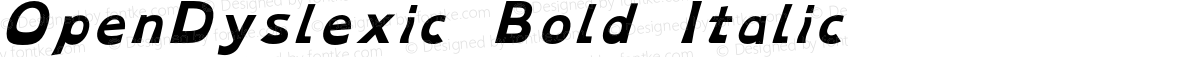 OpenDyslexic Bold Italic