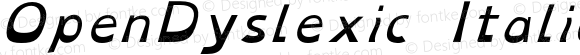 OpenDyslexic Italic