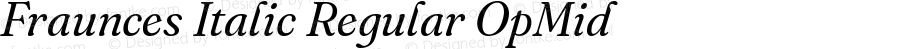 Fraunces Italic Regular OpMid