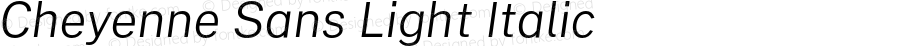 CheyenneSans-LightItalic