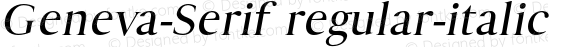 Geneva-Serif regular-italic