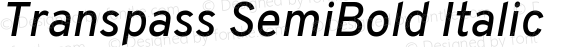 Transpass SemiBold Italic