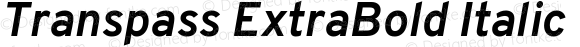 Transpass ExtraBold Italic