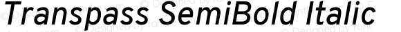 Transpass SemiBold Italic