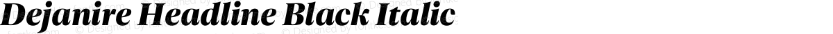 Dejanire Headline Black Italic