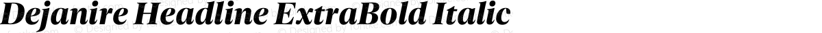 Dejanire Headline ExtraBold Italic