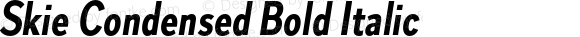 Skie Condensed Bold Italic