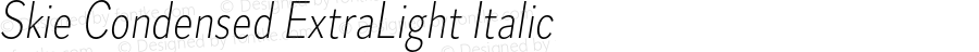 Skie Condensed ExtraLight Italic