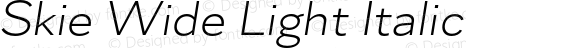 Skie Wide Light Italic