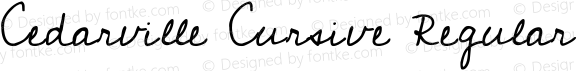 Cedarville Cursive Regular