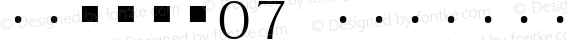 FC数字書体07 Regular Version 001.11
