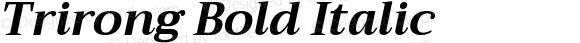 Trirong Bold Italic