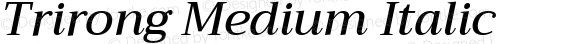 Trirong Medium Italic