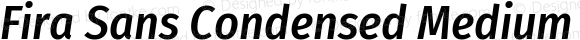 Fira Sans Condensed Medium Italic