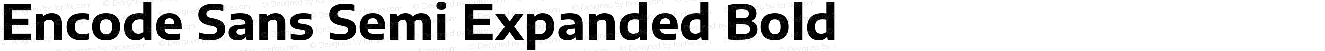 Encode Sans Semi Expanded Bold