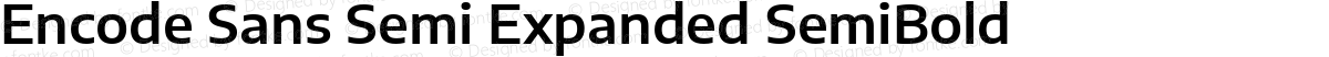 Encode Sans Semi Expanded SemiBold