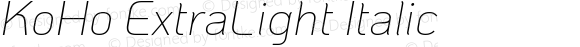 KoHo ExtraLight Italic