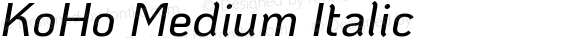 KoHo Medium Italic