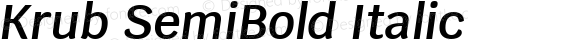 Krub SemiBold Italic