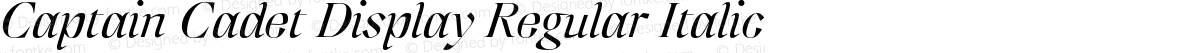 Captain Cadet Display Regular Italic