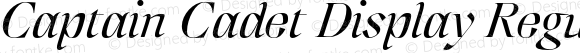 Captain Cadet Display Regular Italic