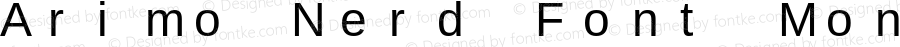 Arimo Nerd Font Mono Regular Version 1.23
