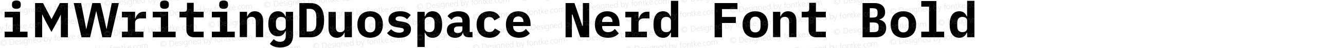 iMWritingDuospace Nerd Font Bold