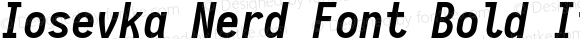 Iosevka Nerd Font Bold Italic