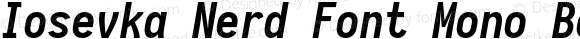 Iosevka Term Bold Italic Nerd Font Complete Mono