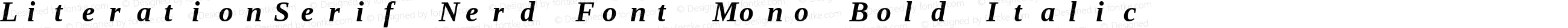 LiterationSerif Nerd Font Mono Bold Italic